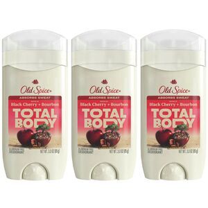 3-PACK Old Spice Total Body Deodorant Black Cherry & Bourbon 3 oz